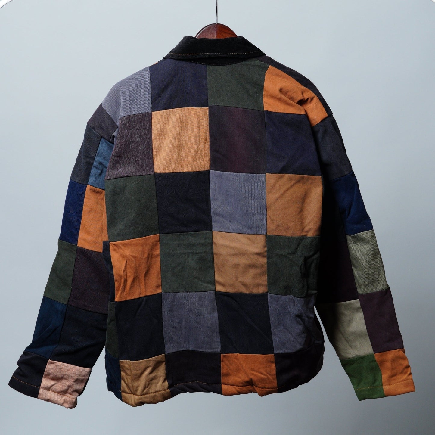 Upcycled Patchwork Jacket Size L - The Hellebore Shop