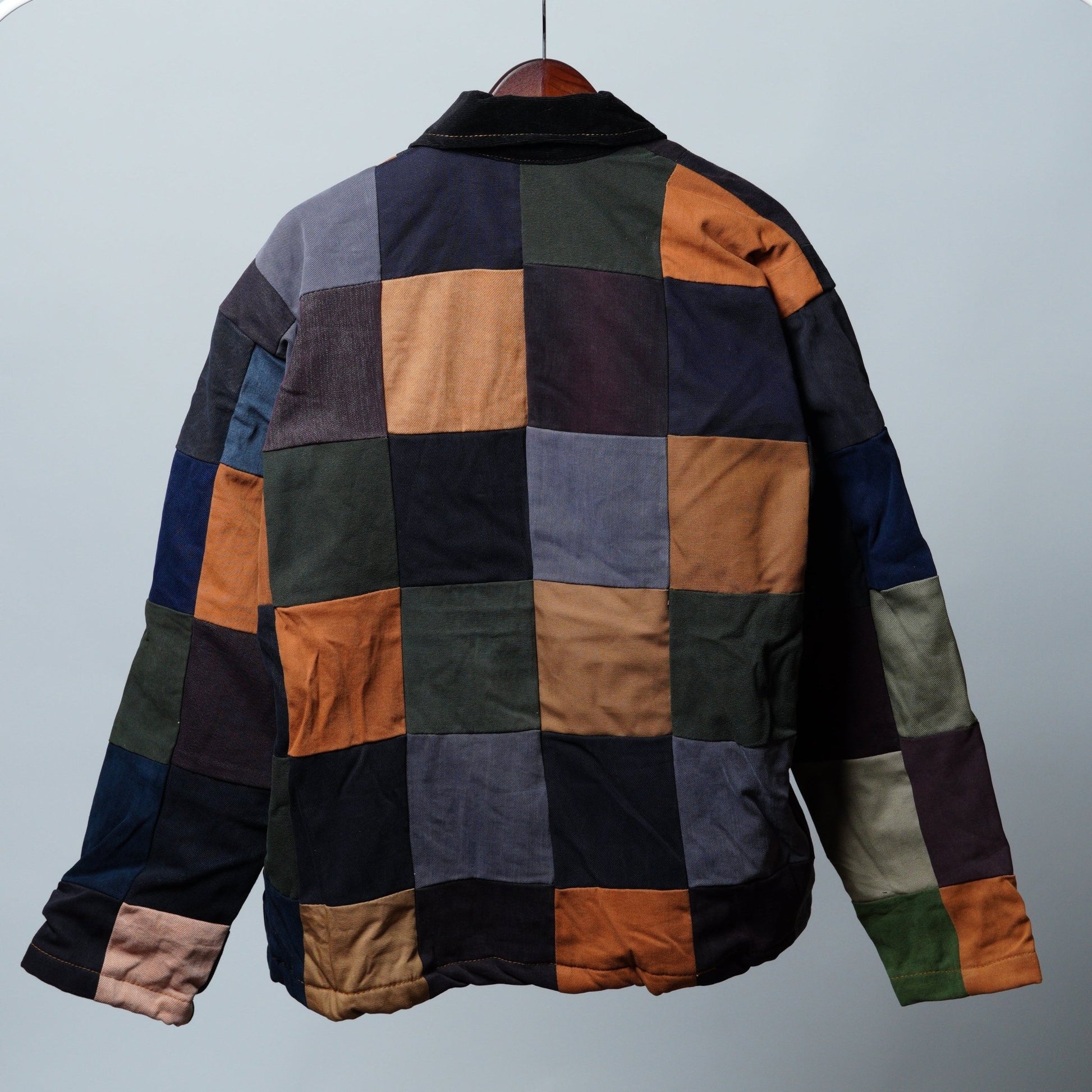 Upcycled Patchwork Jacket Size L - The Hellebore Shop
