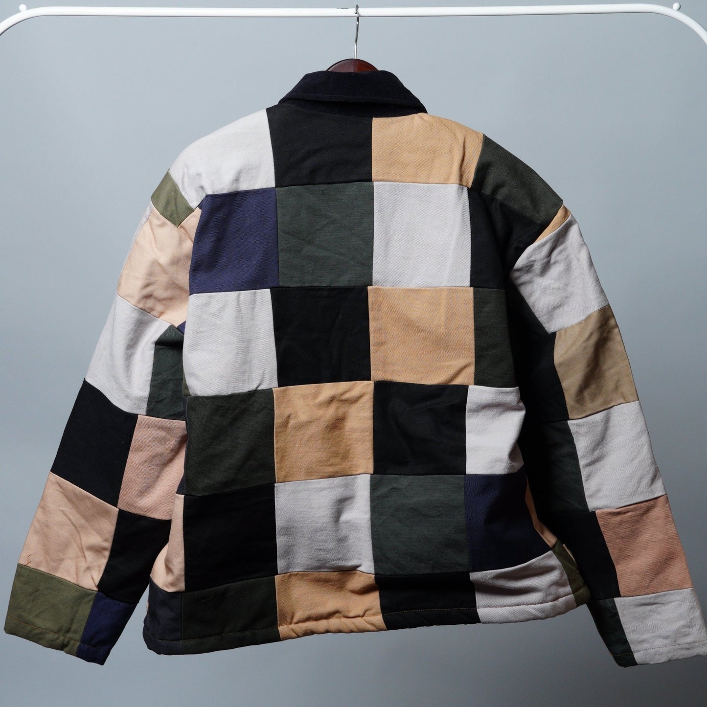Upcycled Patchwork Jacket Size L - The Hellebore Shop
