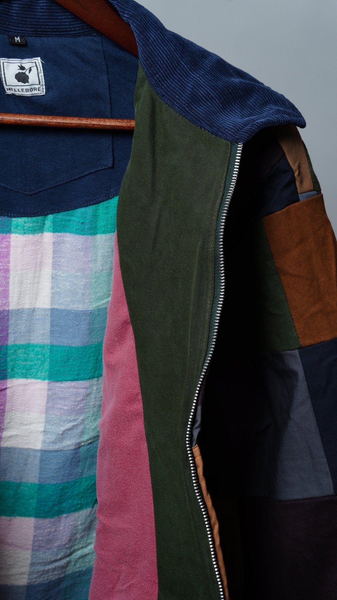 Upcycled Patchwork Jacket Size M - The Hellebore Shop