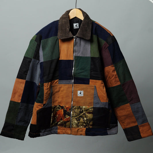 Upcycled Patchwork Jacket Size M - The Hellebore Shop