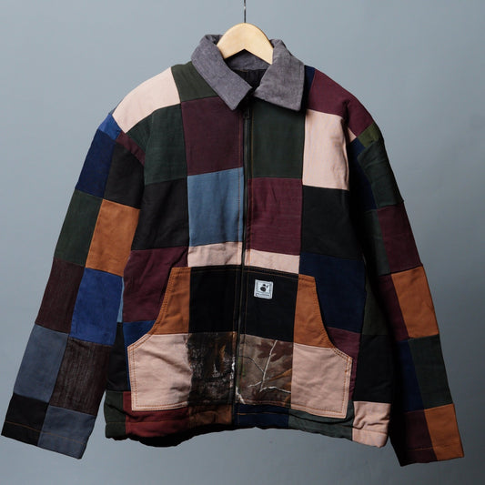 Upcycled Patchwork Jacket Size M - The Hellebore Shop