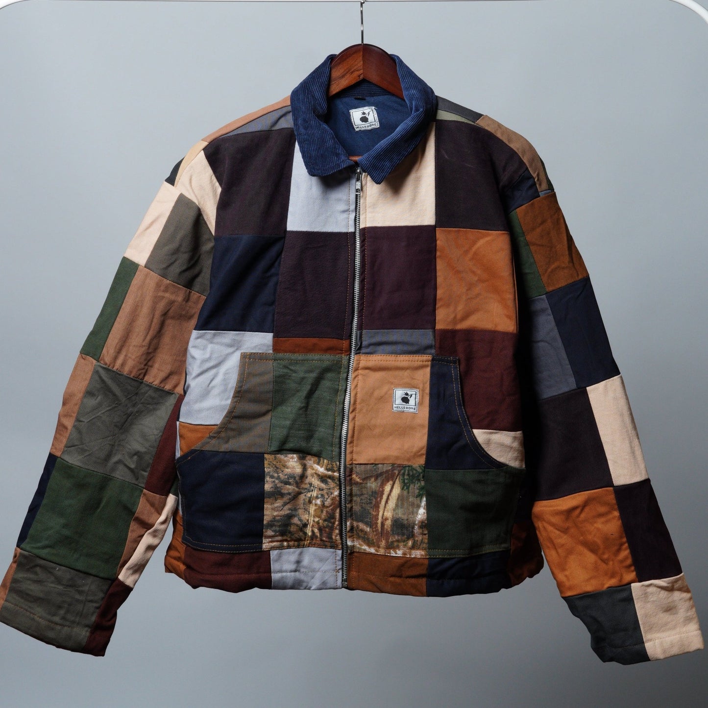 Upcycled Patchwork Jacket Size M - The Hellebore Shop