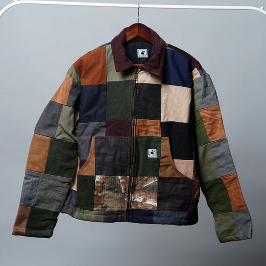 Upcycled Patchwork Jacket Size S - The Hellebore Shop