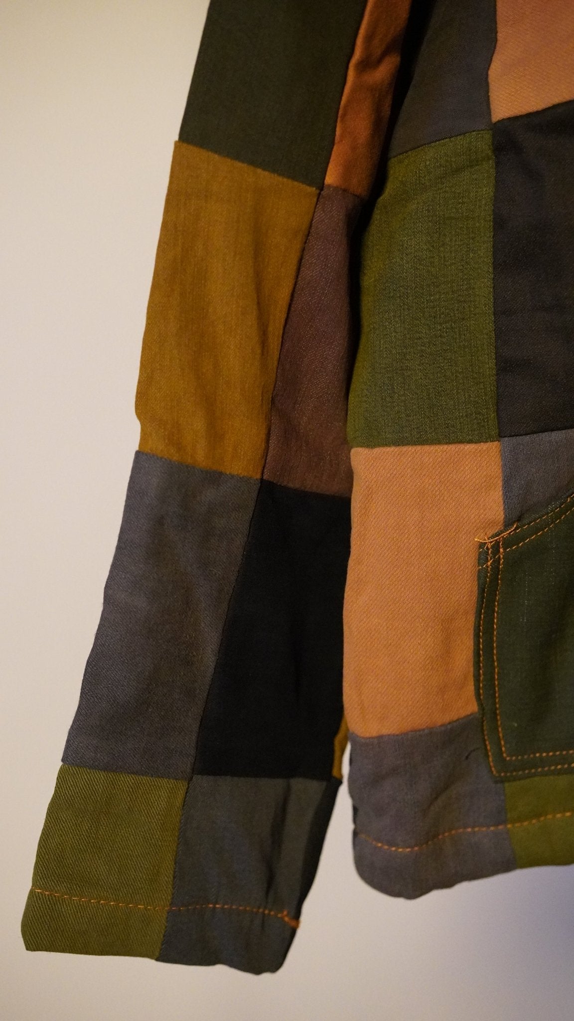 Upcycled Patchwork Jacket Size S - The Hellebore Shop