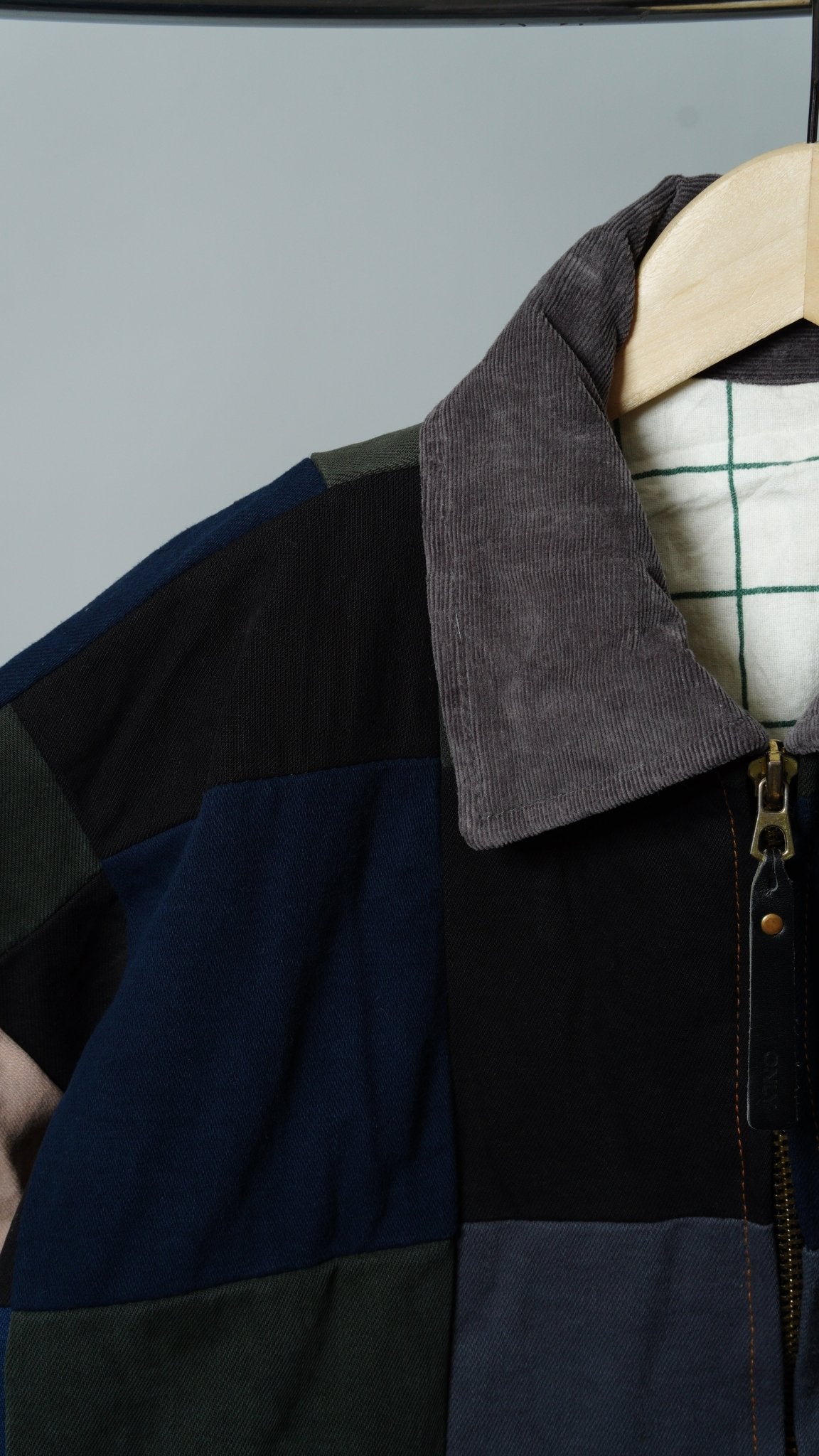 Upcycled Patchwork Jacket Size XL - The Hellebore Shop