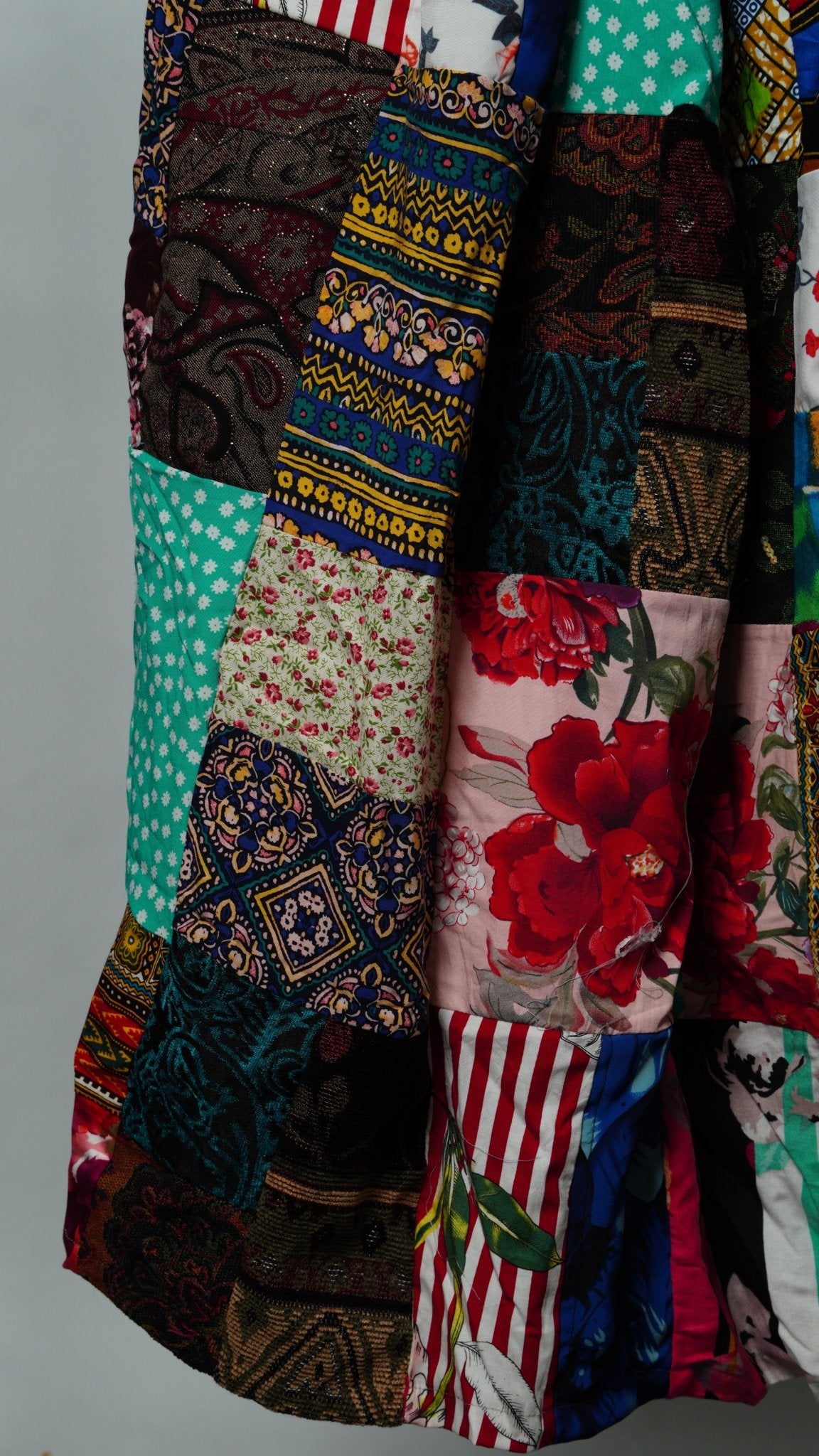 Upcycled Patchwork Maxi Skirt - The Hellebore Shop