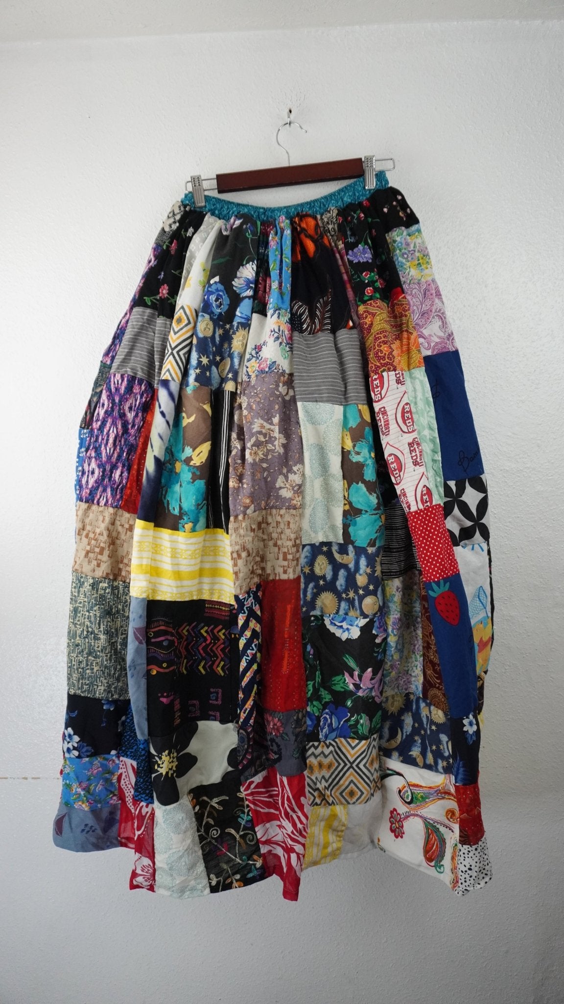 Upcycled Patchwork Maxi Skirt - The Hellebore Shop