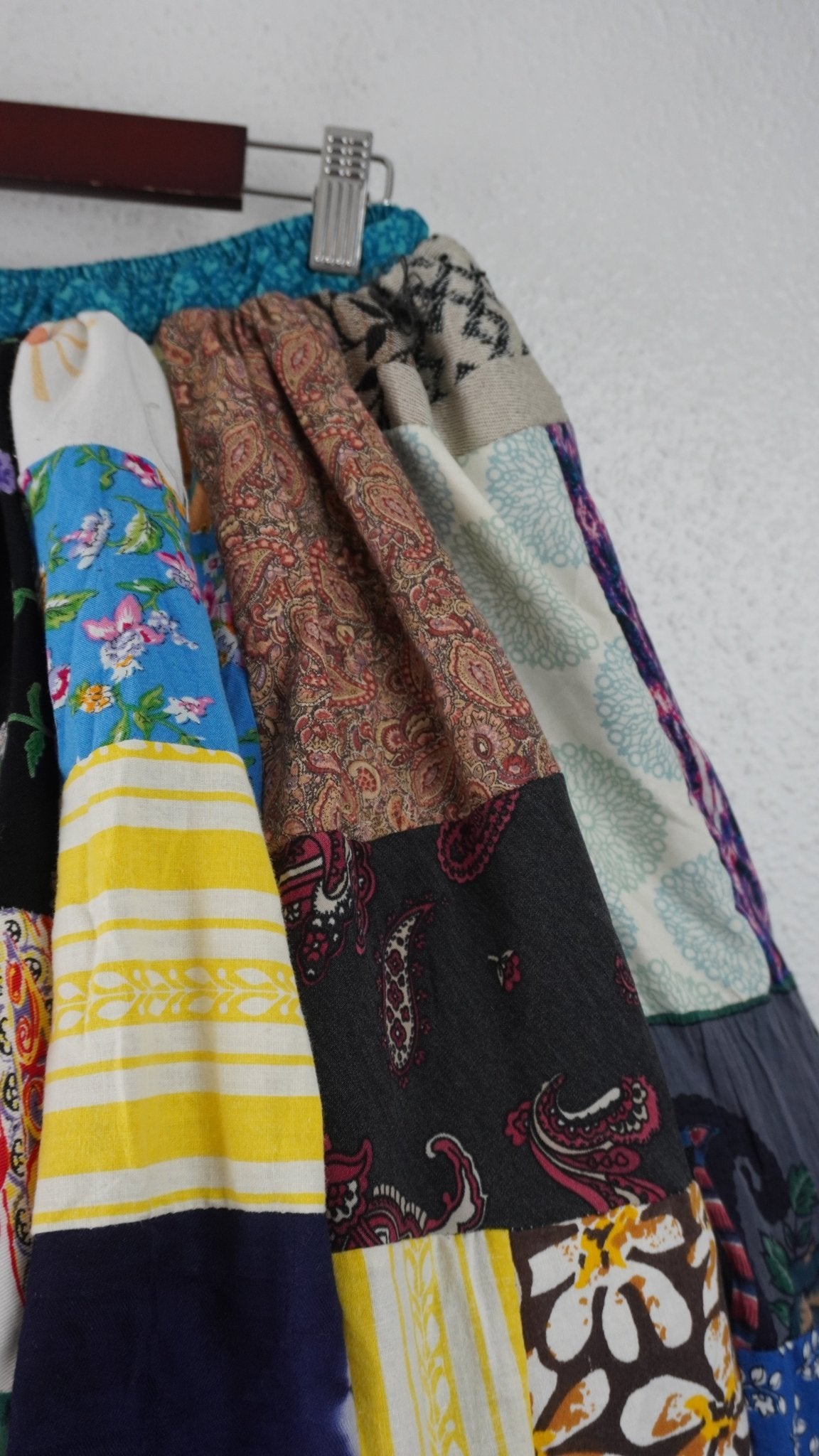 Upcycled Patchwork Maxi Skirt - The Hellebore Shop