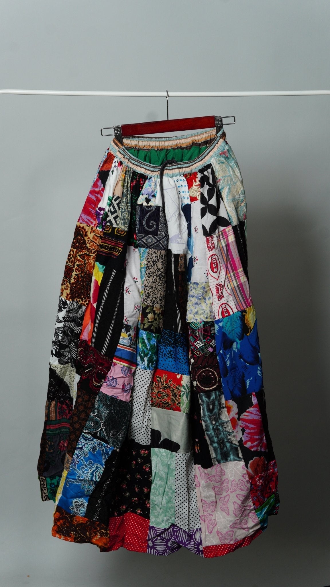 Upcycled Patchwork Maxi Skirt - The Hellebore Shop