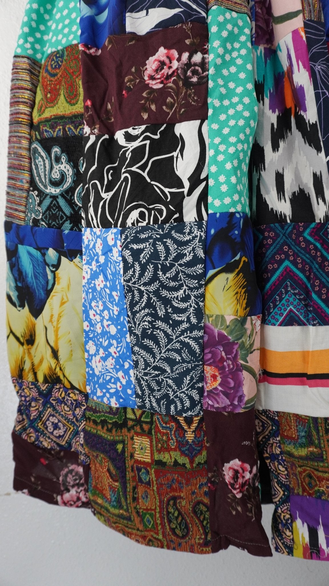 Upcycled Patchwork Maxi Skirt - The Hellebore Shop