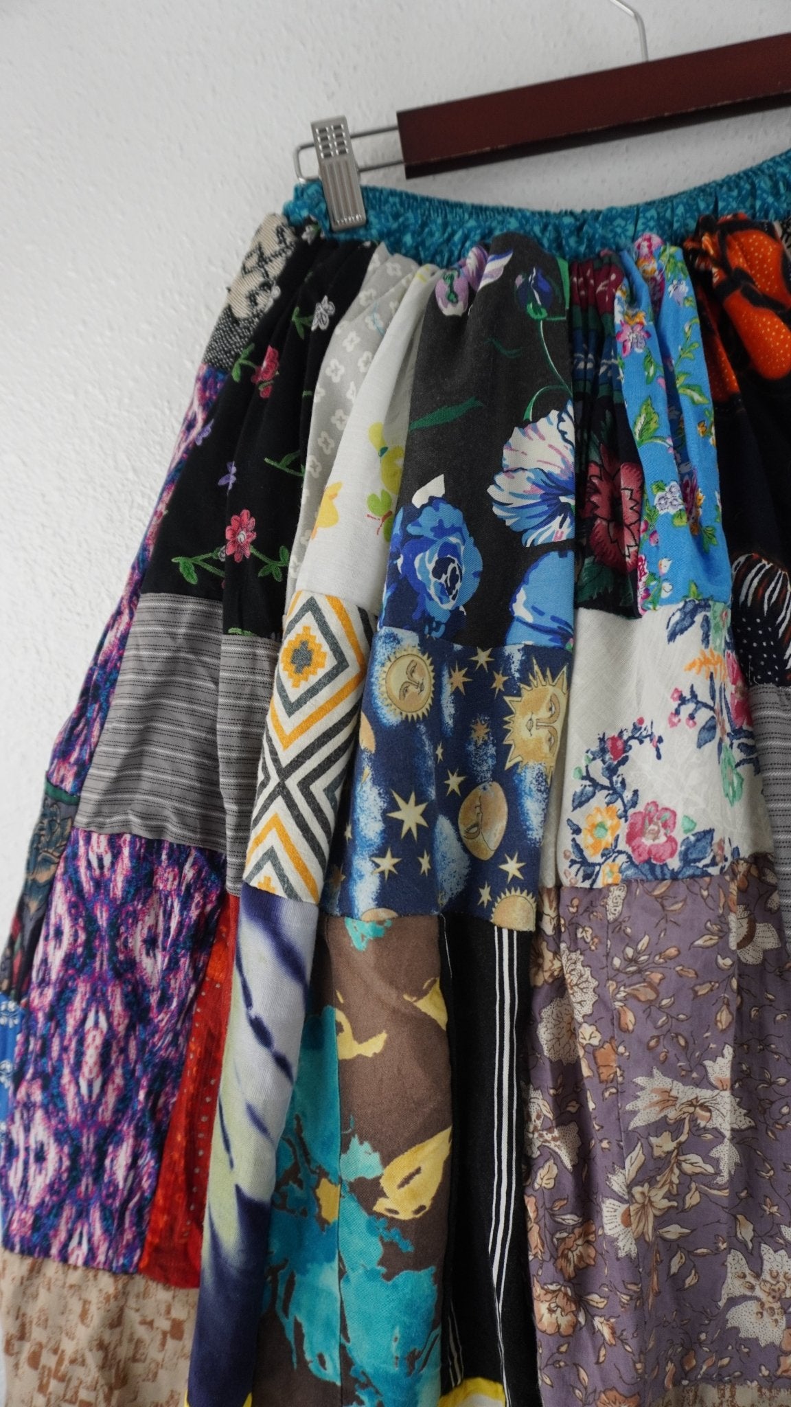 Upcycled Patchwork Maxi Skirt - The Hellebore Shop