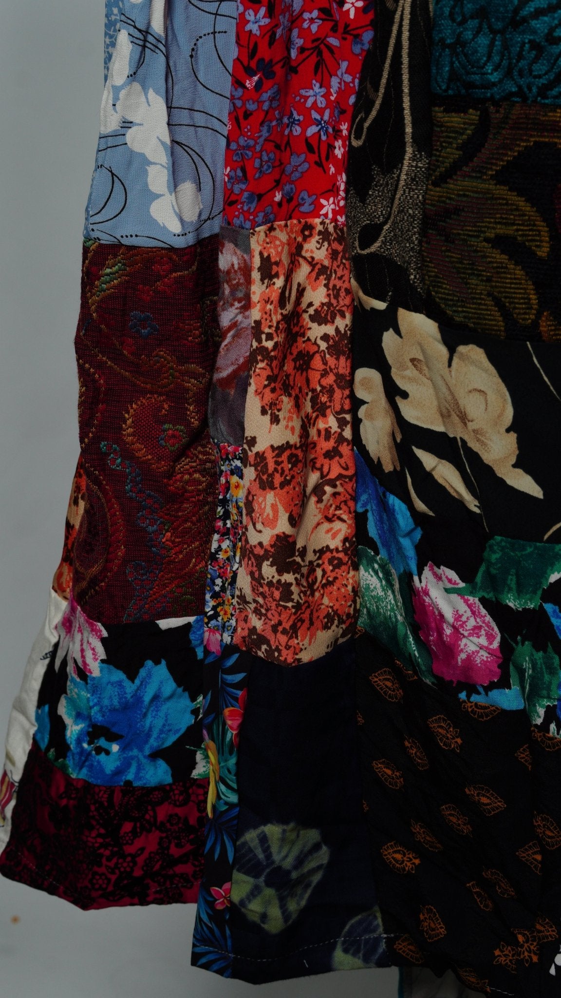 Upcycled Patchwork Maxi Skirt - The Hellebore Shop