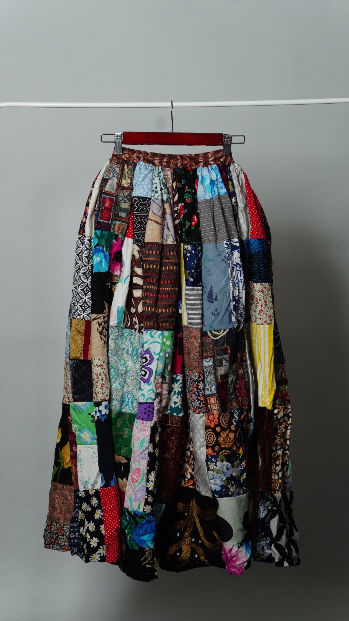Upcycled Patchwork Maxi Skirt - The Hellebore Shop