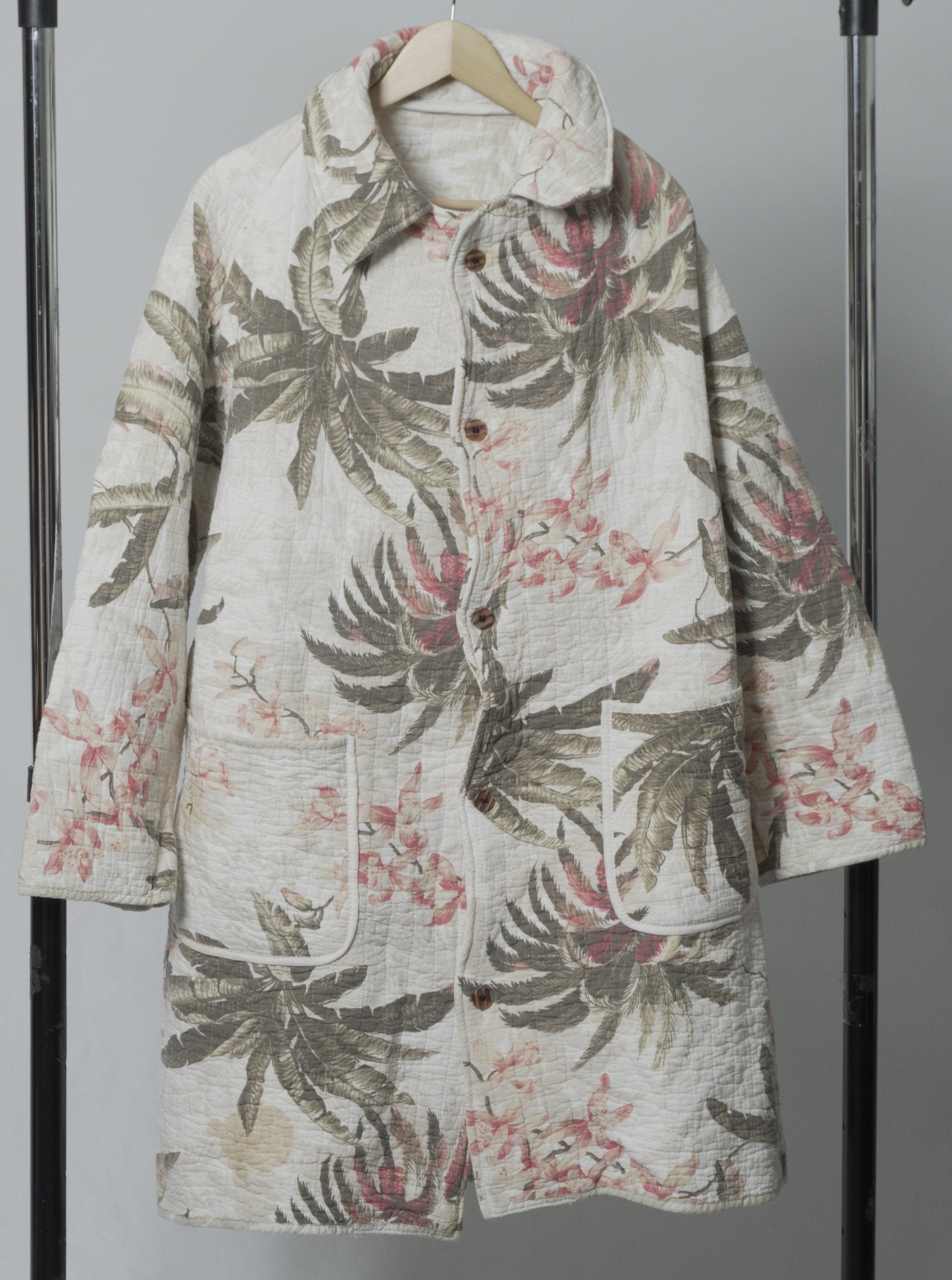 Upcycled Quilt Cocoon Trench Coat - The Hellebore Shop