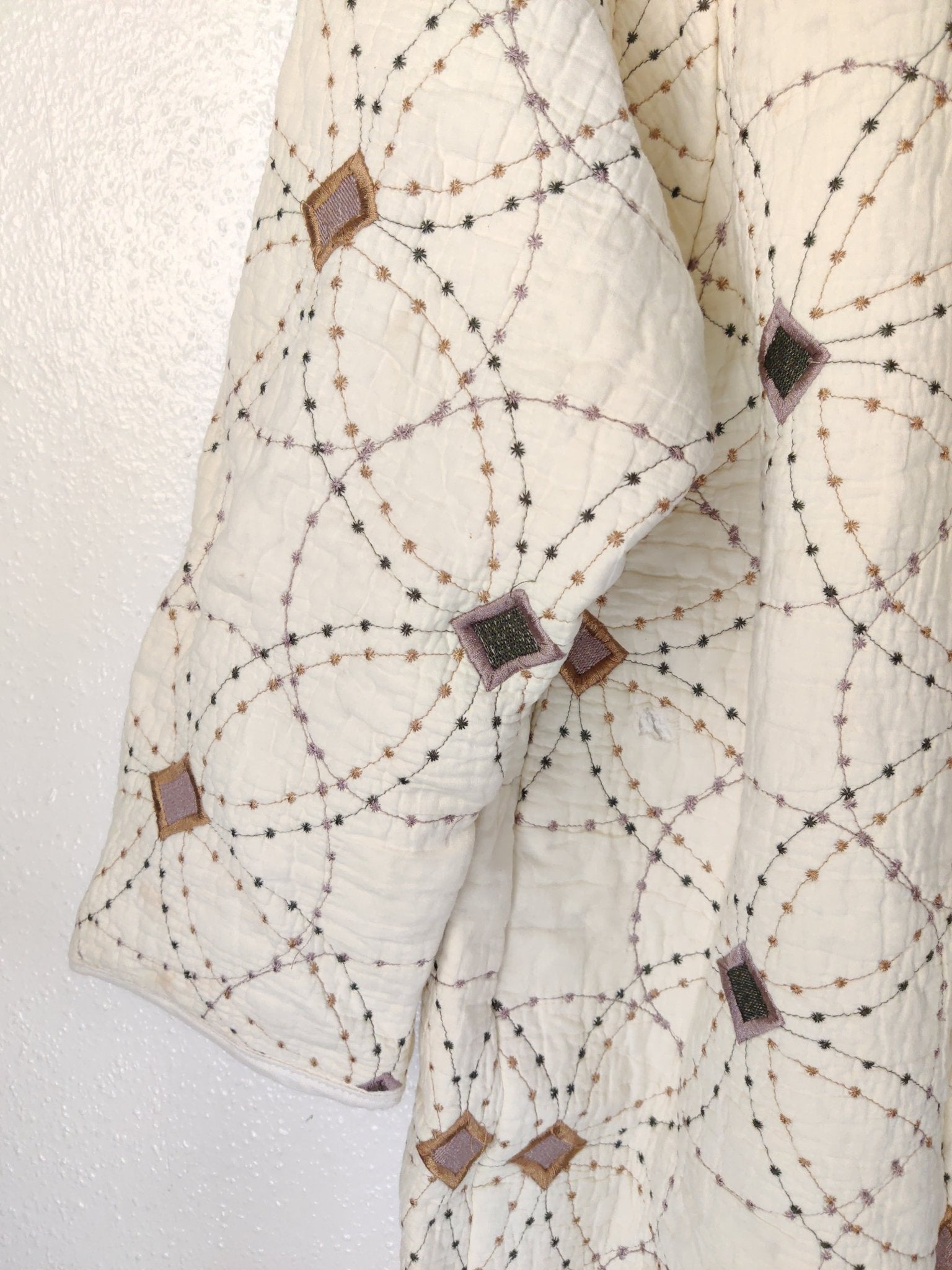 Upcycled Quilted Trench Jacket - The Hellebore Shop