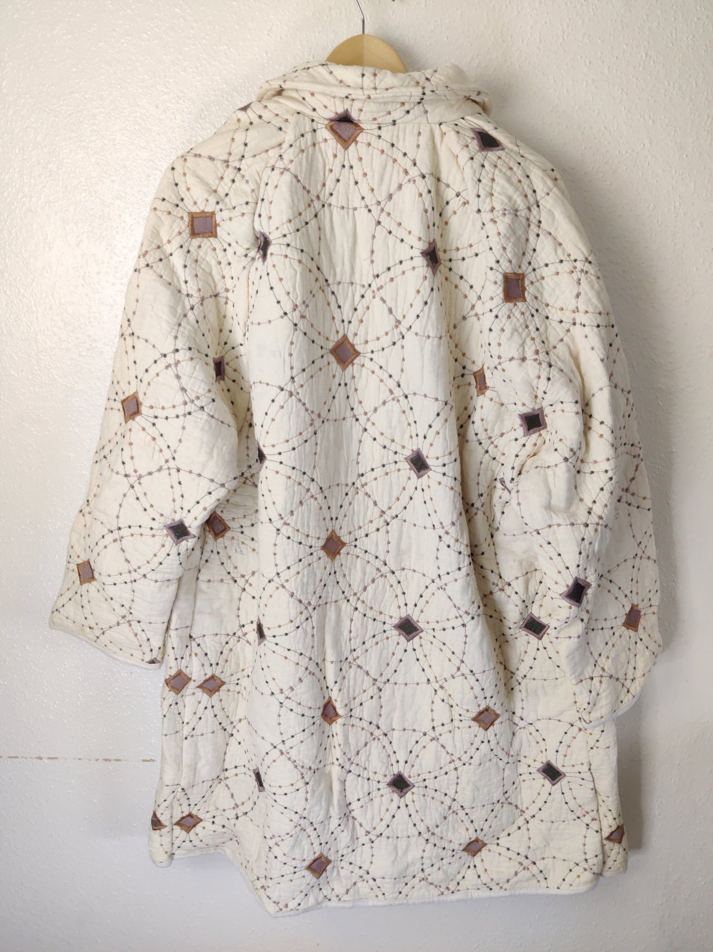 Upcycled Quilted Trench Jacket - The Hellebore Shop