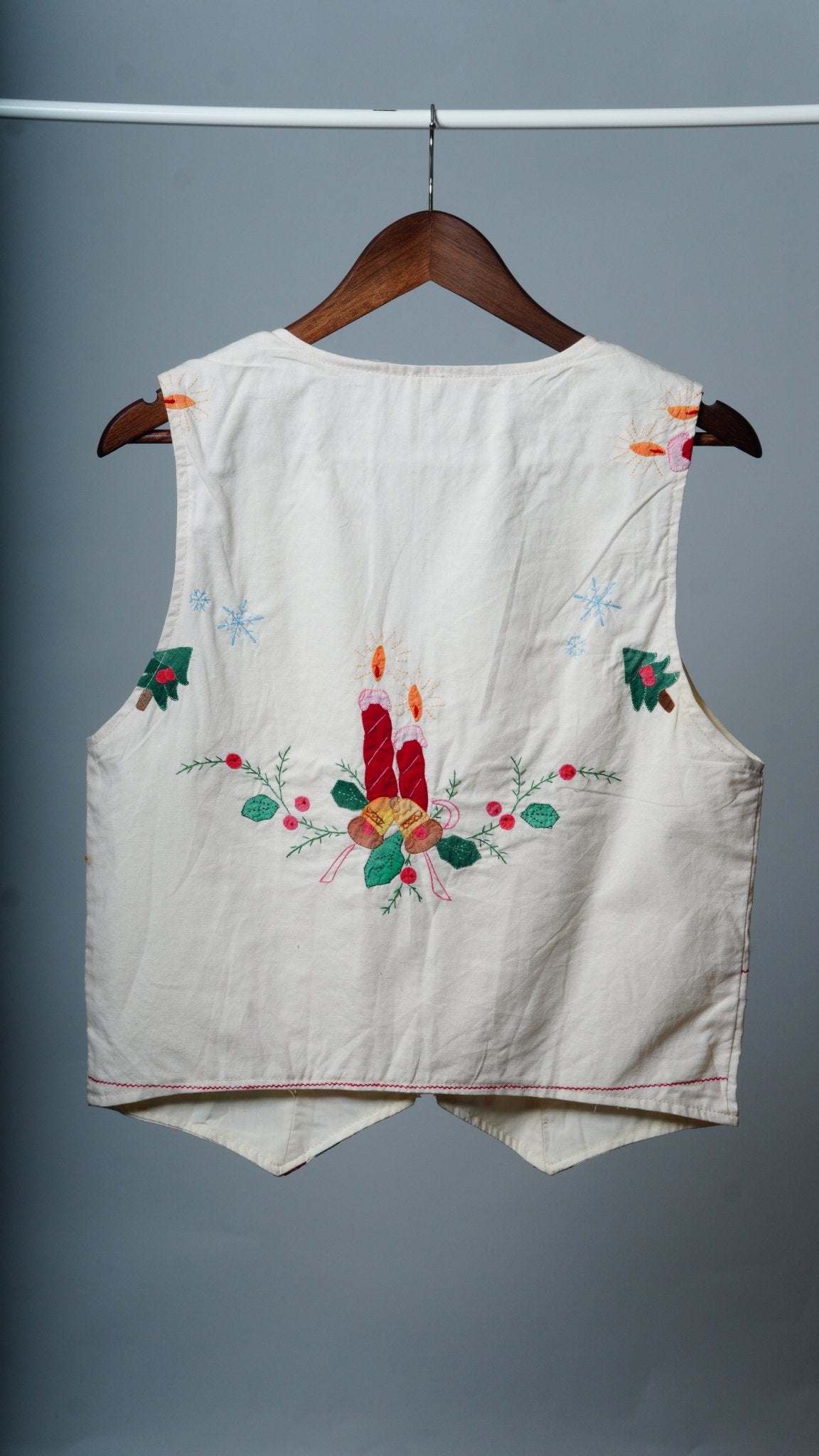 Upcycled Tablecloth Vest Size S - The Hellebore Shop