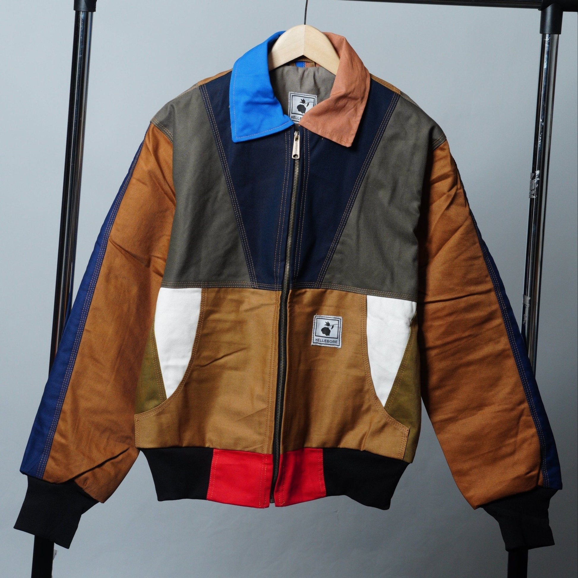 Workwear Colorblock Geometric Jacket - The Hellebore Shop