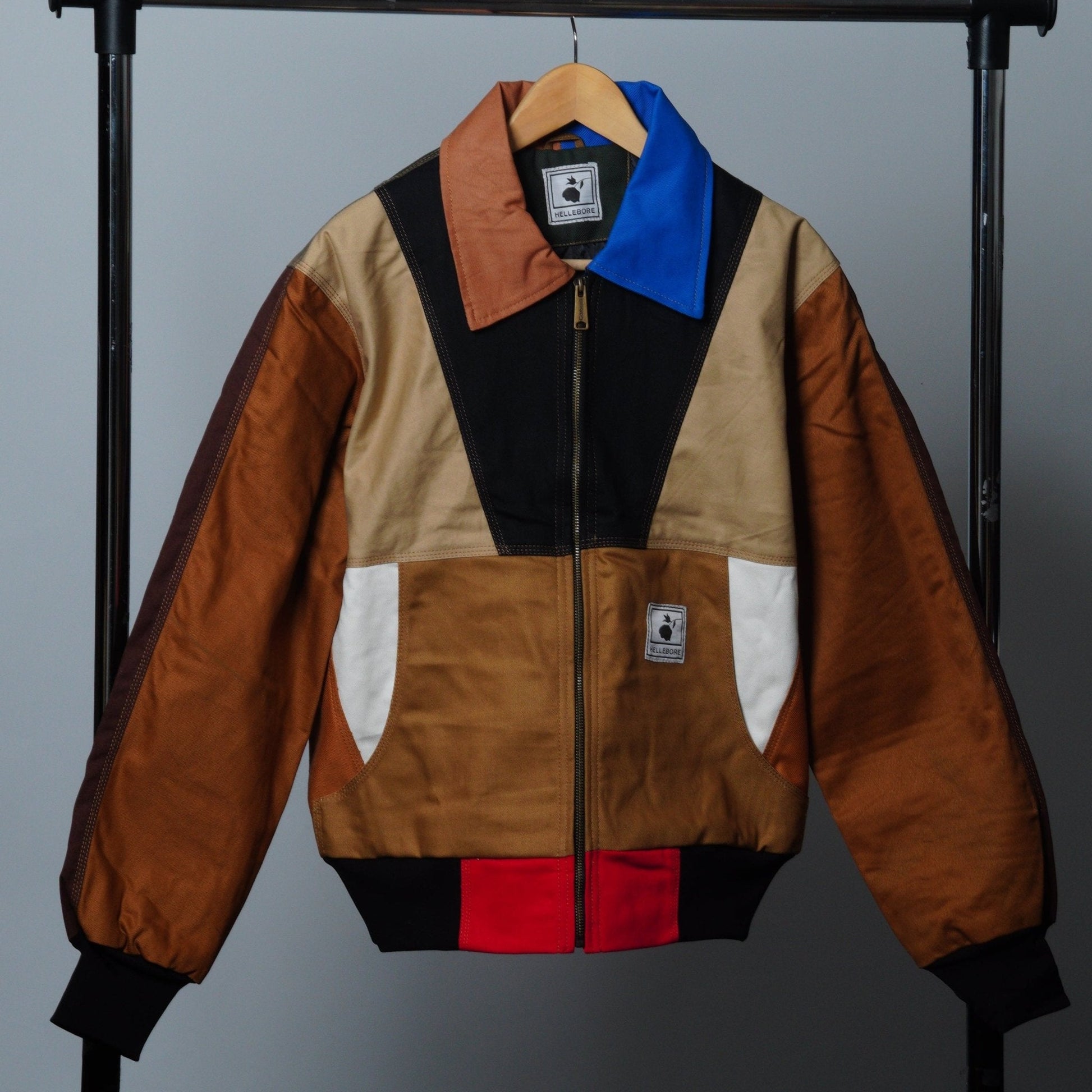 Workwear Colorblock Geometric Jacket - The Hellebore Shop