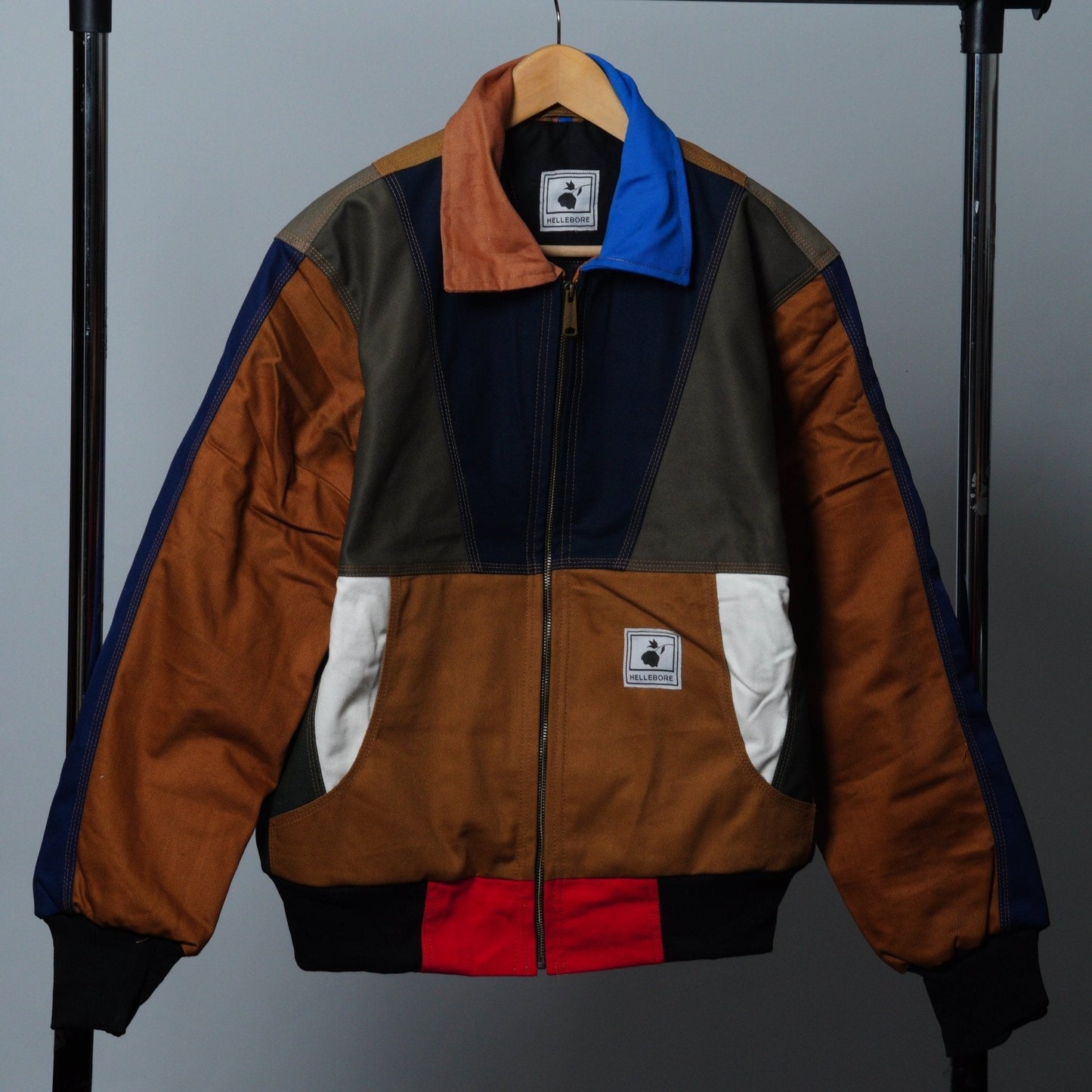 Workwear Colorblock Geometric Jacket - The Hellebore Shop