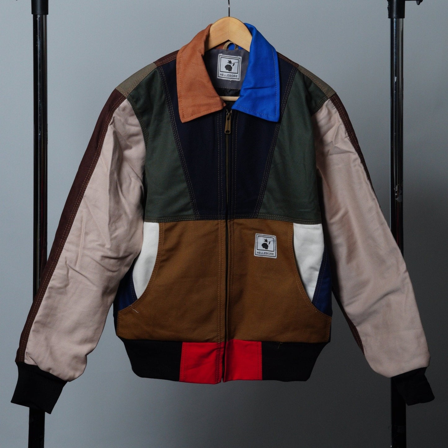 Workwear Colorblock Geometric Jacket - The Hellebore Shop