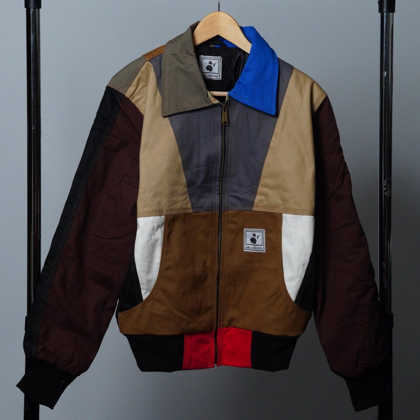 Workwear Colorblock Geometric Jacket - The Hellebore Shop