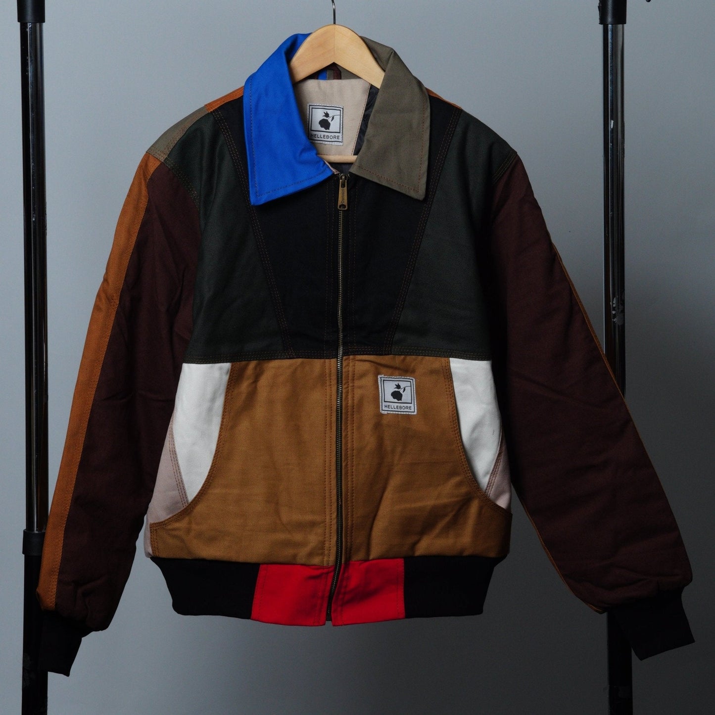 Workwear Colorblock Geometric Jacket - The Hellebore Shop