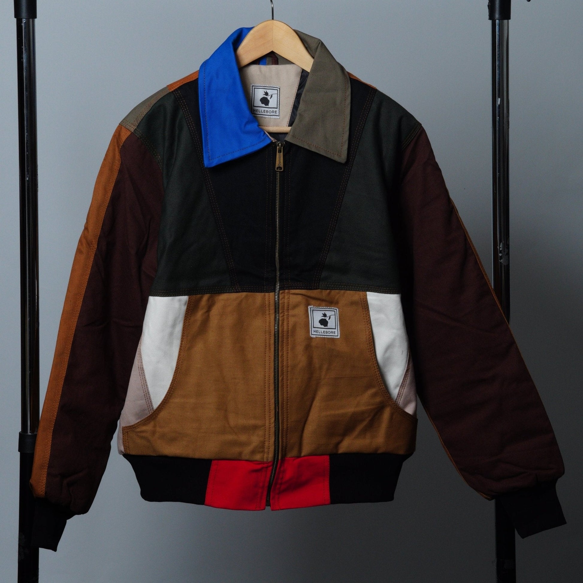 Workwear Colorblock Geometric Jacket - The Hellebore Shop