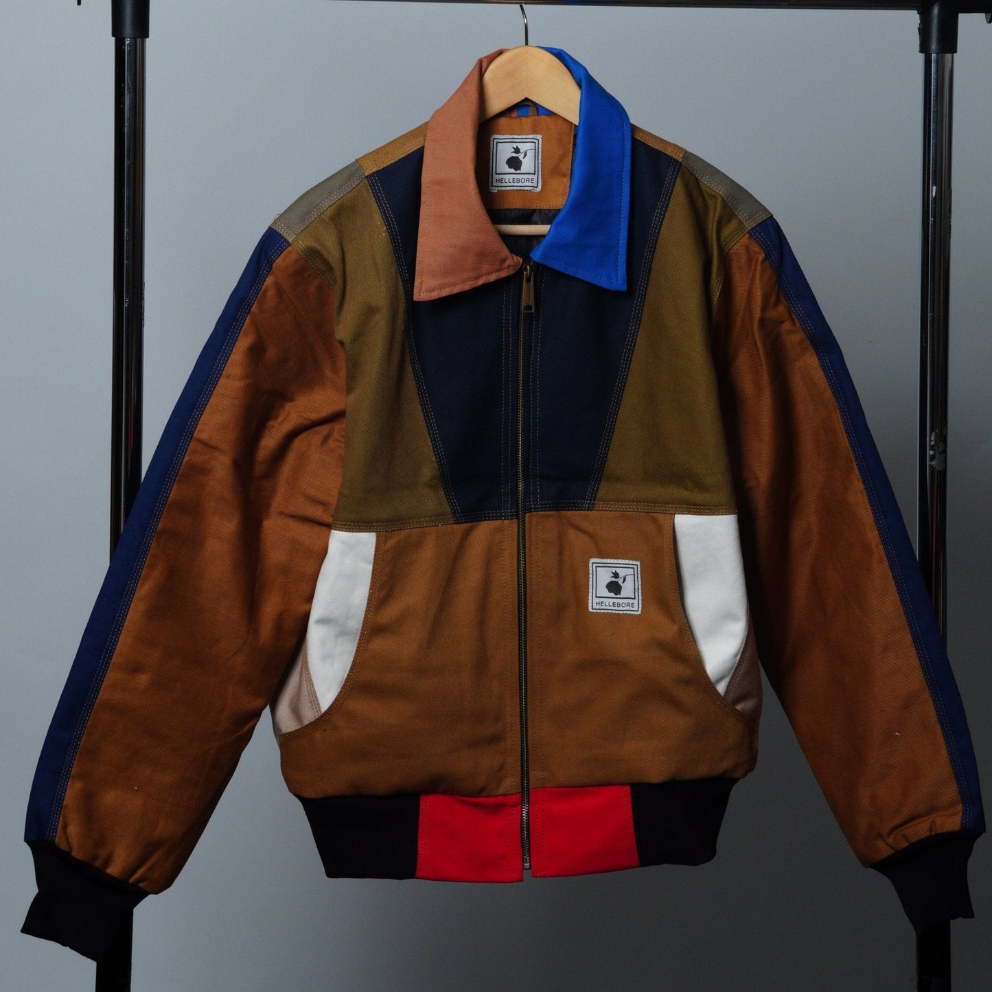 Workwear Colorblock Geometric Jacket - The Hellebore Shop