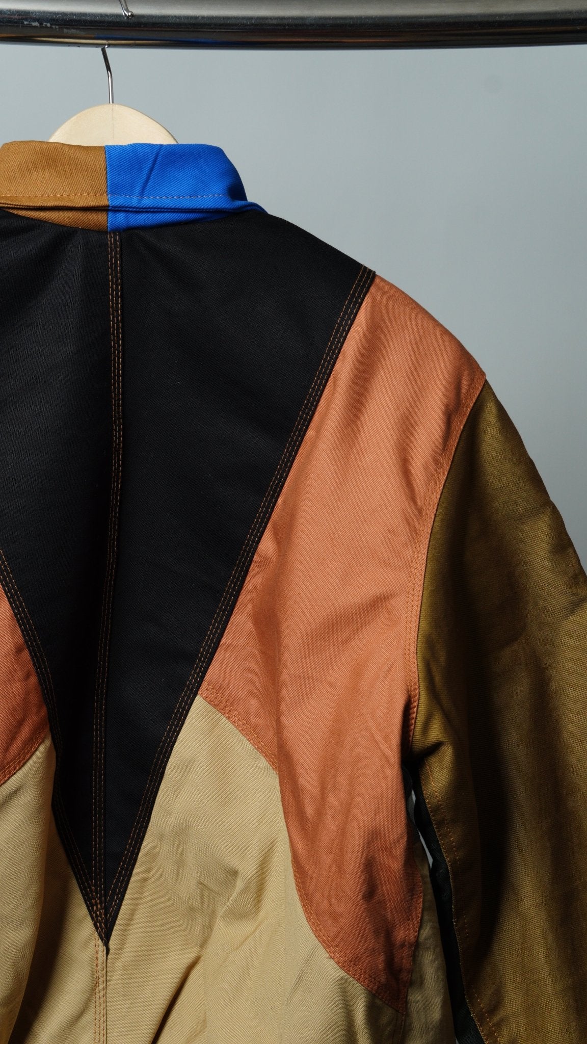 Workwear Colorblock Geometric Jacket Size L - The Hellebore Shop