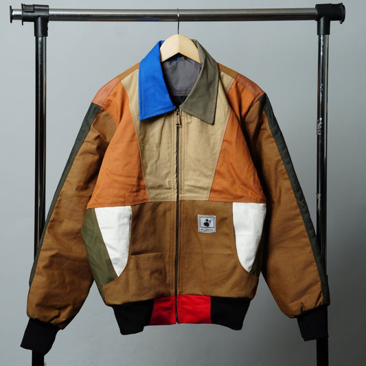 Workwear Colorblock Geometric Jacket Size L - The Hellebore Shop