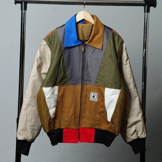 Workwear Colorblock Geometric Jacket Size L - The Hellebore Shop
