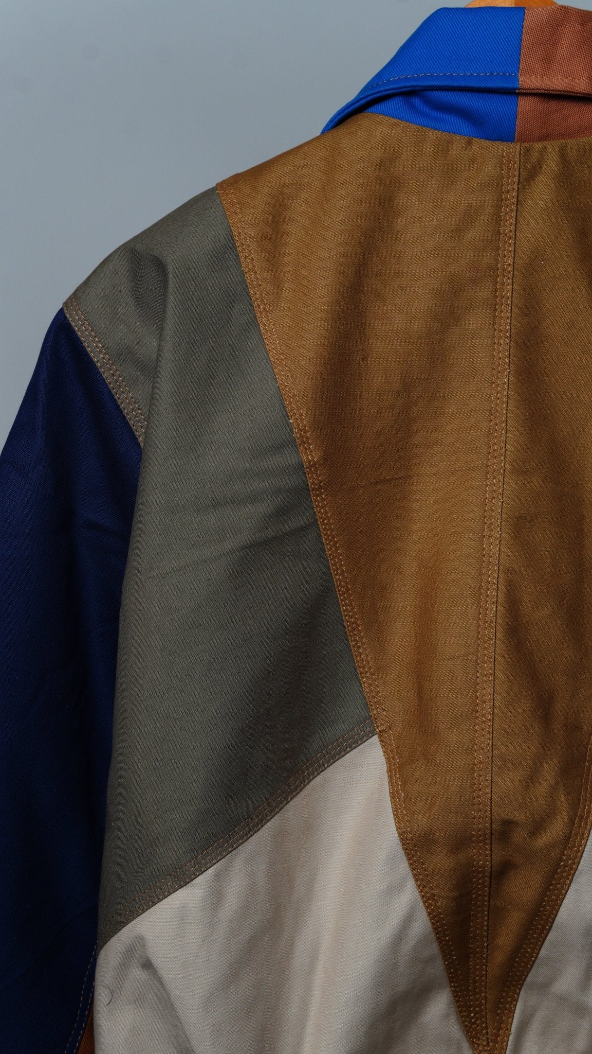 Workwear Colorblock Geometric Jacket Size M - The Hellebore Shop