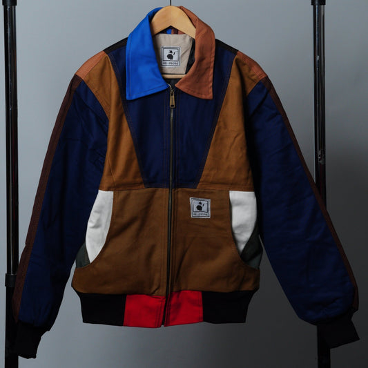 Workwear Colorblock Geometric Jacket Size M - The Hellebore Shop