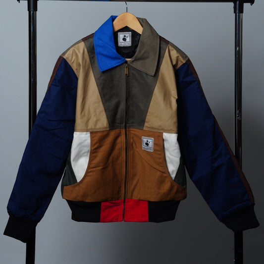 Workwear Colorblock Geometric Jacket Size M - The Hellebore Shop
