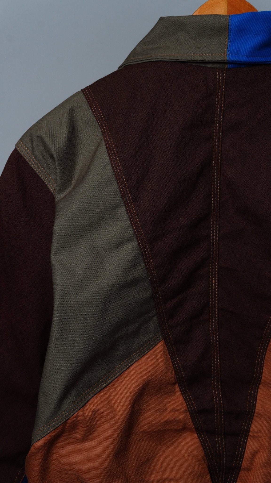 Workwear Colorblock Geometric Jacket Size M - The Hellebore Shop