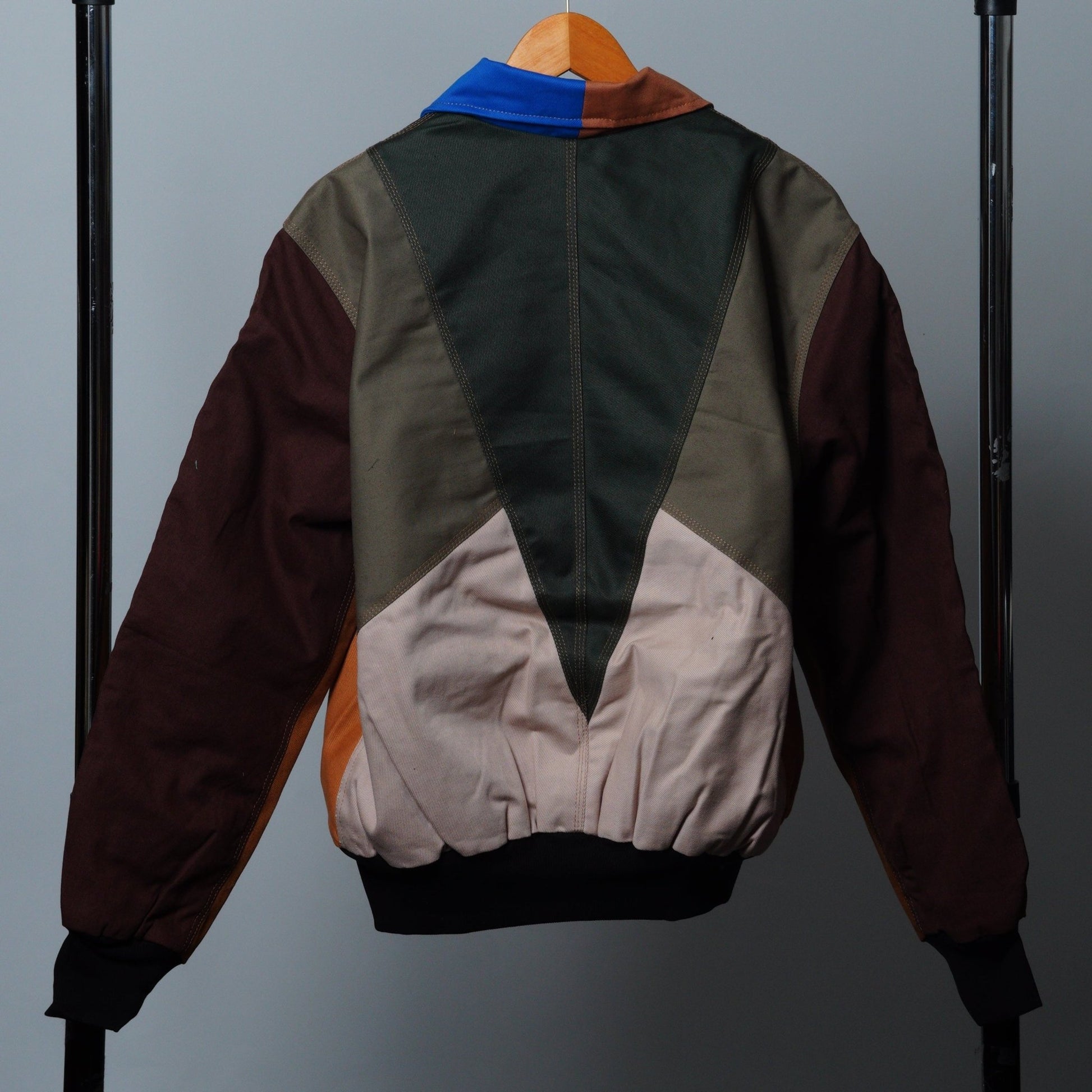 Workwear Colorblock Geometric Jacket Size M - The Hellebore Shop