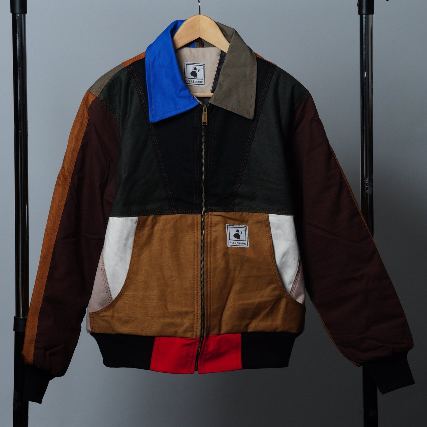 Workwear Colorblock Geometric Jacket Size M - The Hellebore Shop