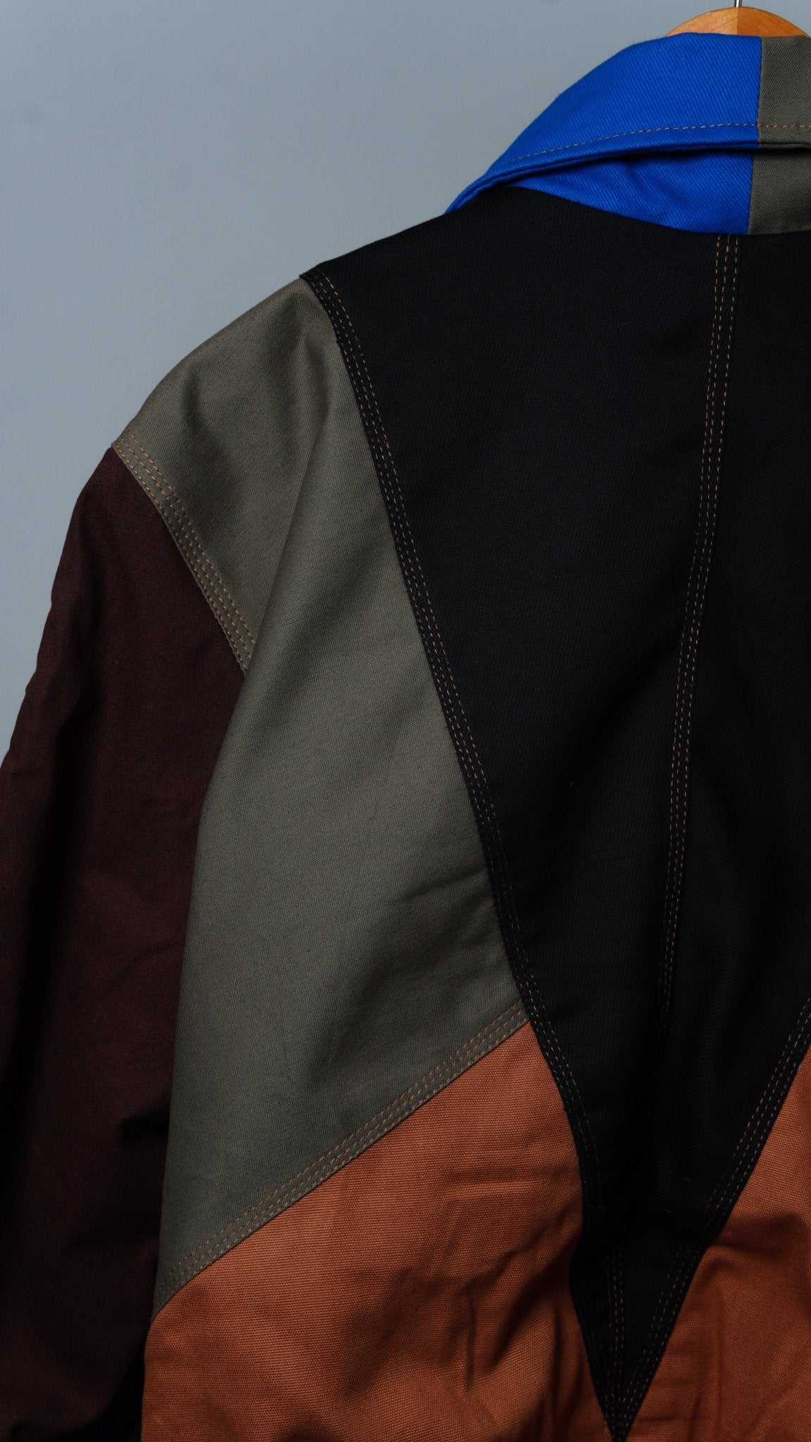 Workwear Colorblock Geometric Jacket Size M - The Hellebore Shop