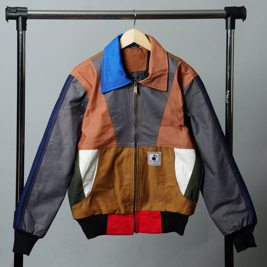 Workwear Colorblock Geometric Jacket Size S - The Hellebore Shop