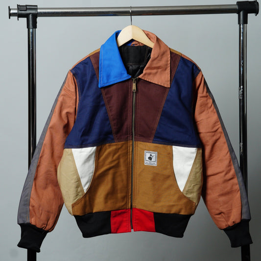 Workwear Colorblock Geometric Jacket Size S - The Hellebore Shop