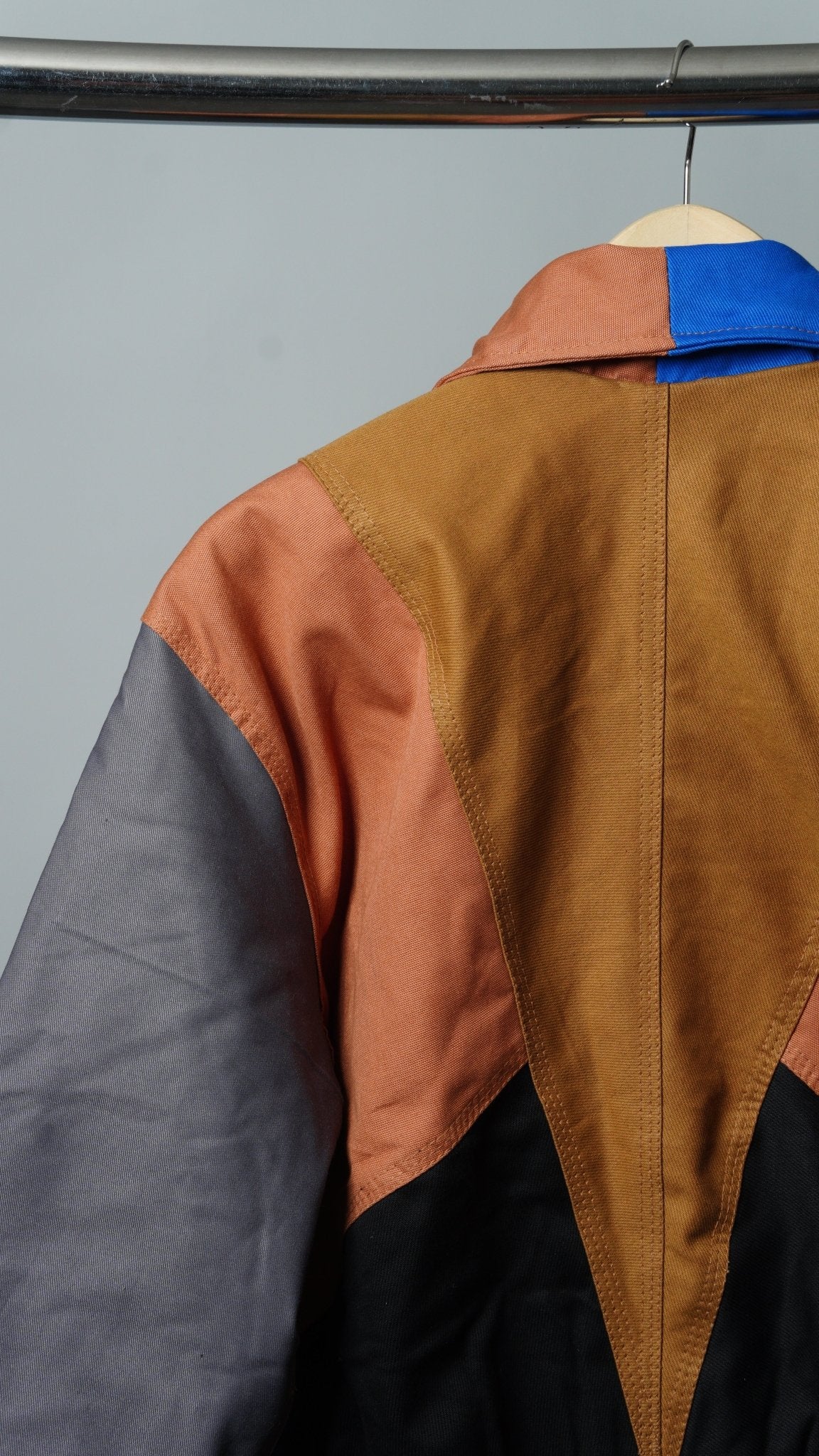 Workwear Colorblock Geometric Jacket Size S - The Hellebore Shop