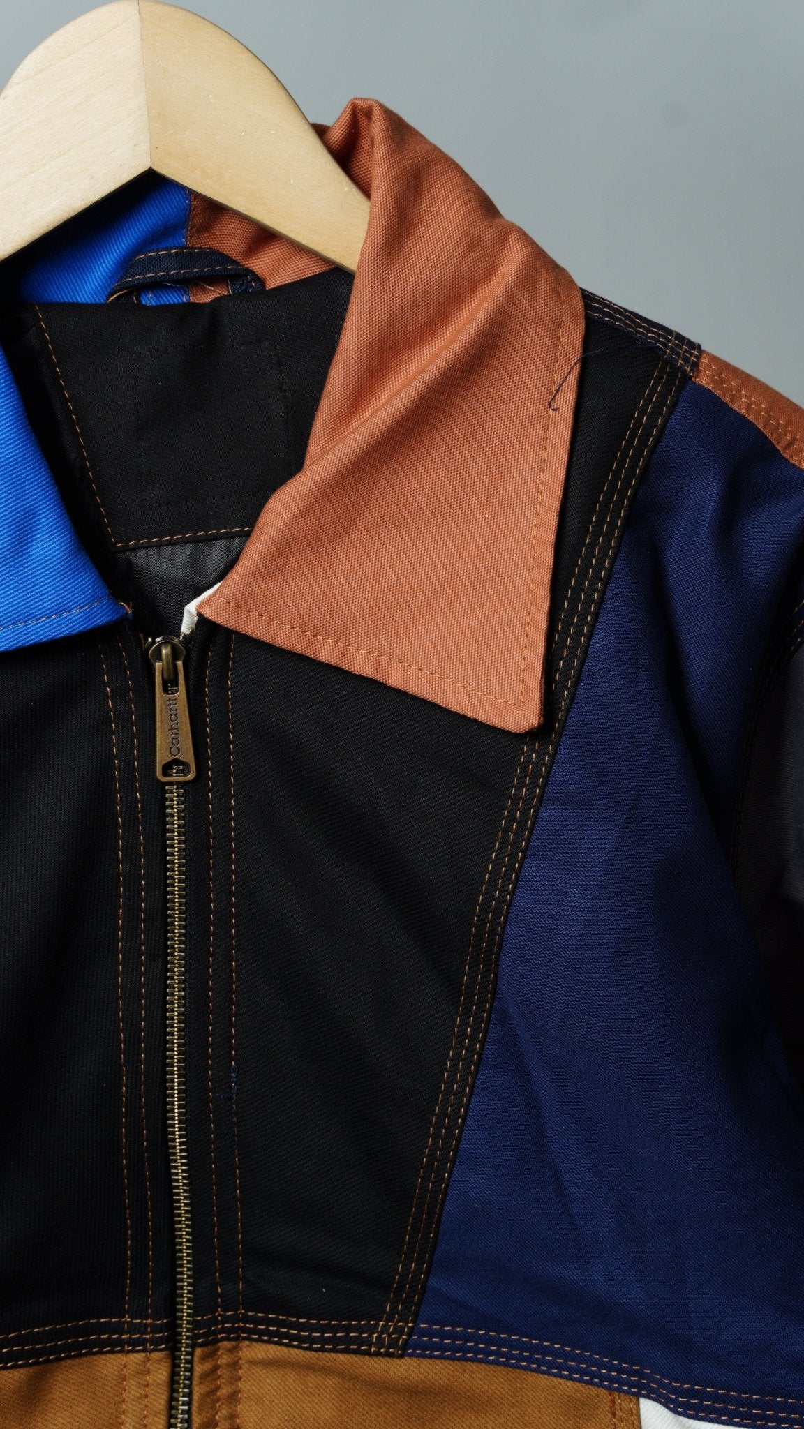 Workwear Colorblock Geometric Jacket Size S - The Hellebore Shop