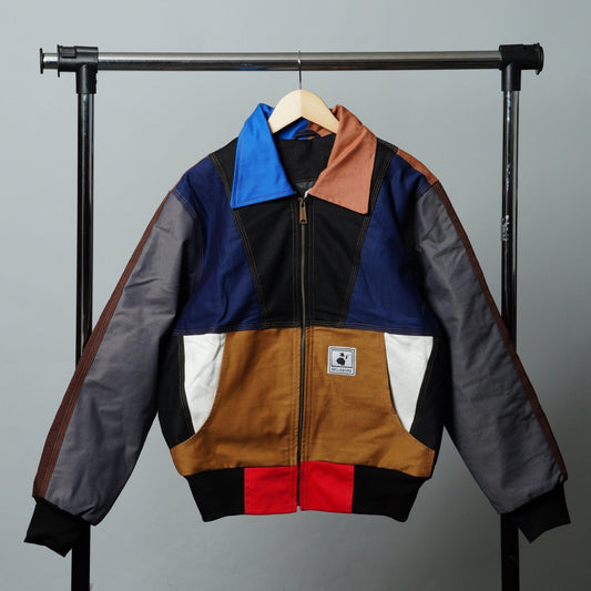 Workwear Colorblock Geometric Jacket Size S - The Hellebore Shop