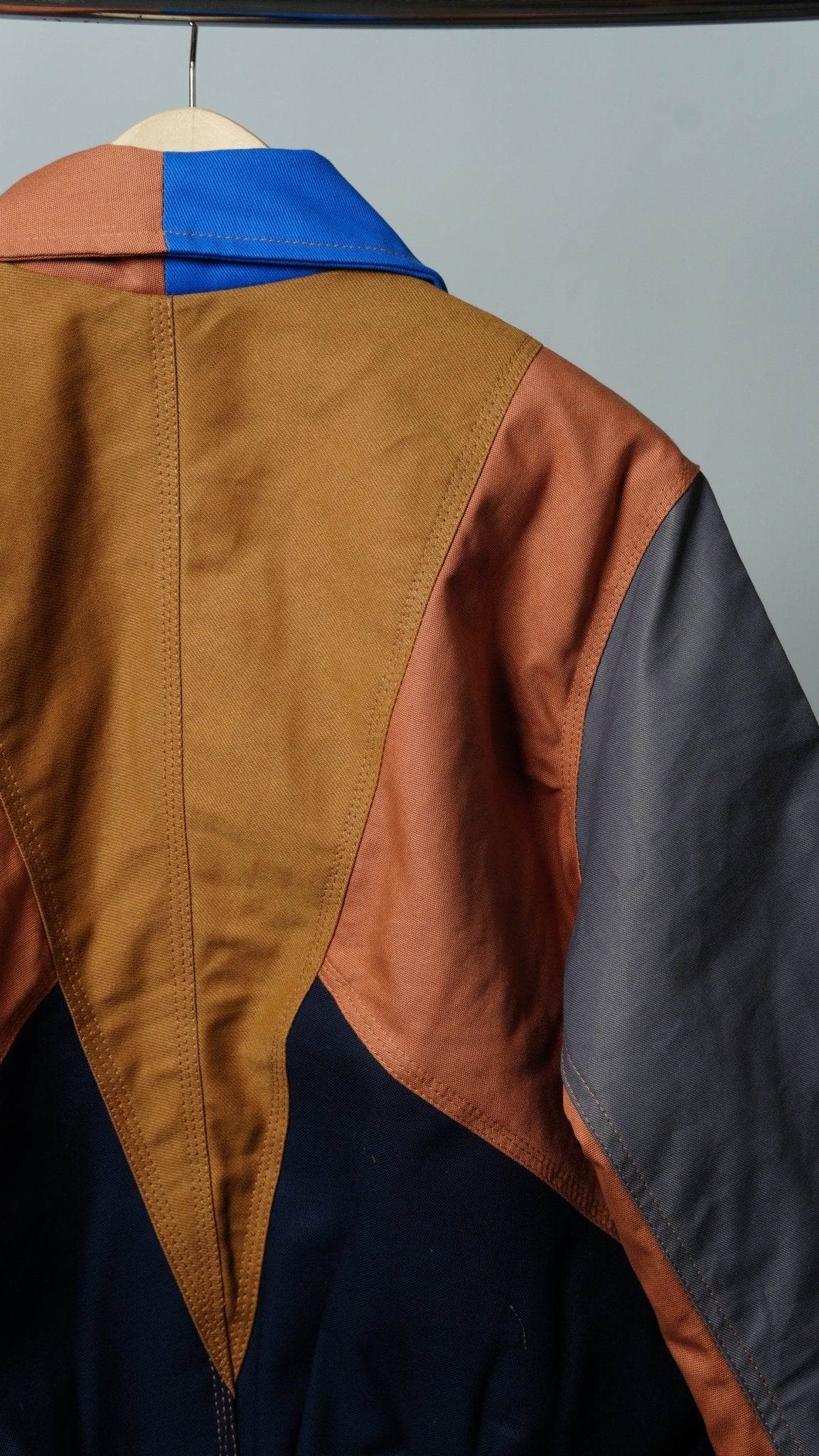 Workwear Colorblock Geometric Jacket Size S - The Hellebore Shop