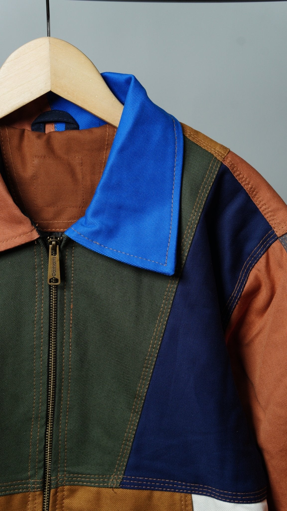 Workwear Colorblock Geometric Jacket Size S - The Hellebore Shop