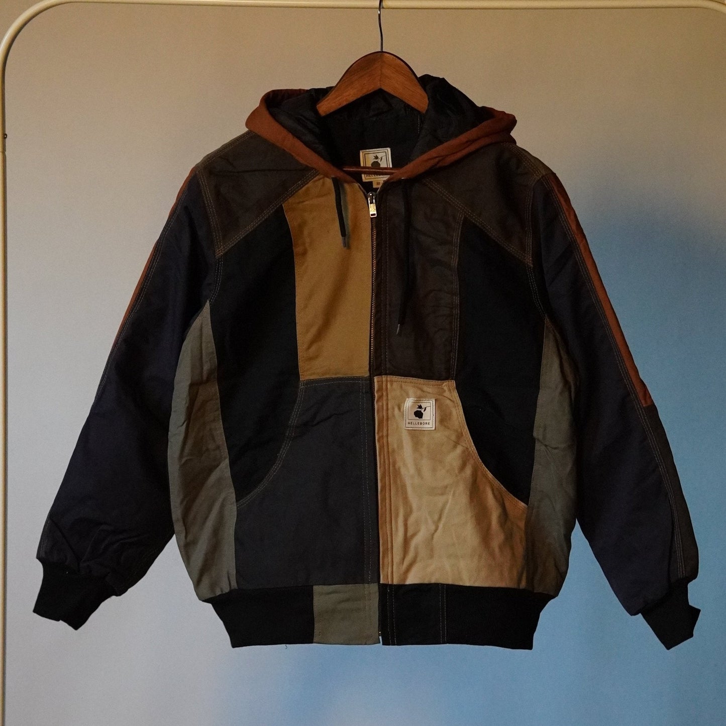Workwear Colorblock Hooded Jacket - The Hellebore Shop