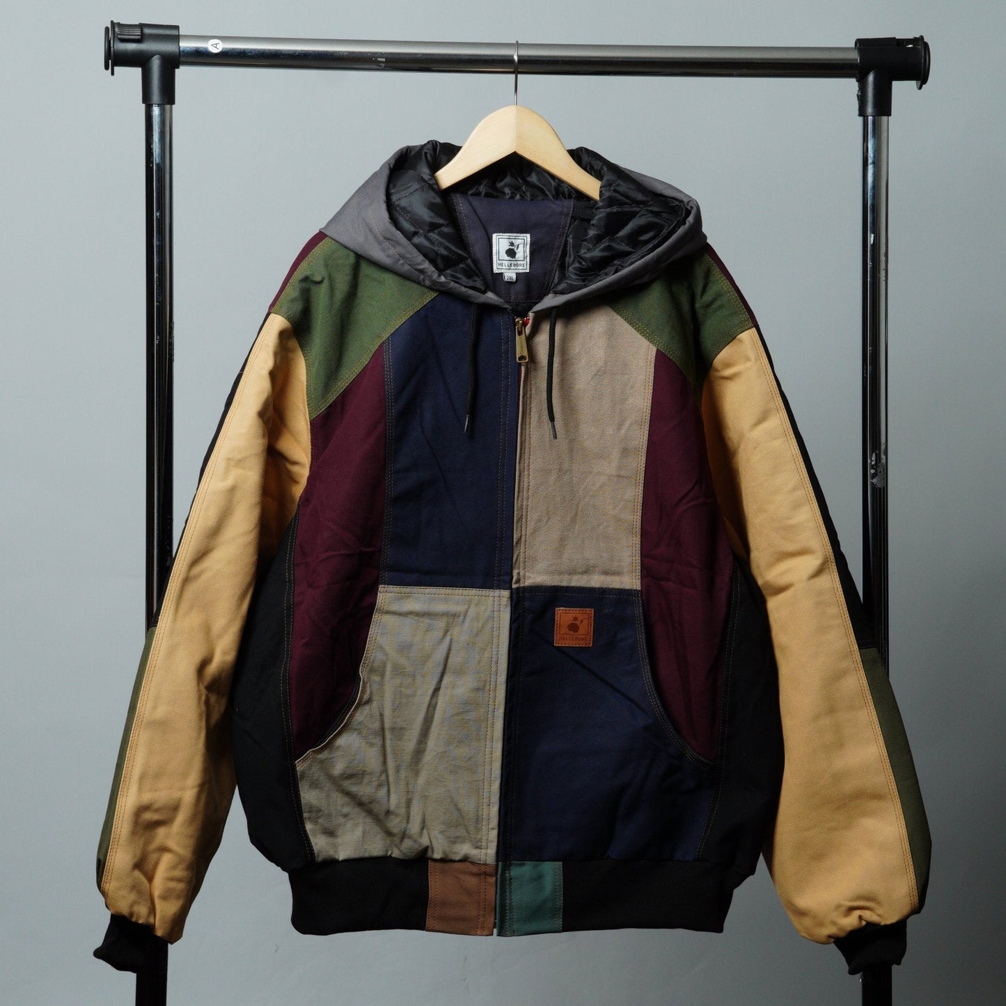 Workwear Colorblock Hooded Jacket - The Hellebore Shop