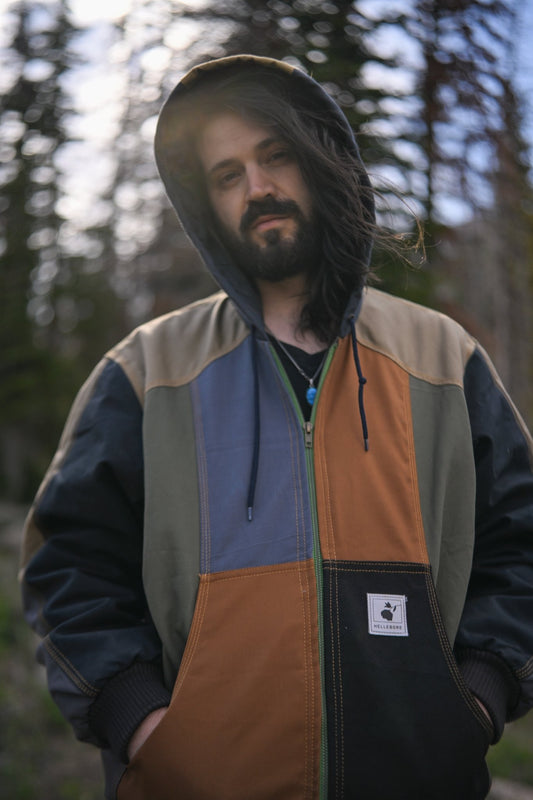 Workwear Colorblock Hooded Jacket - The Hellebore Shop